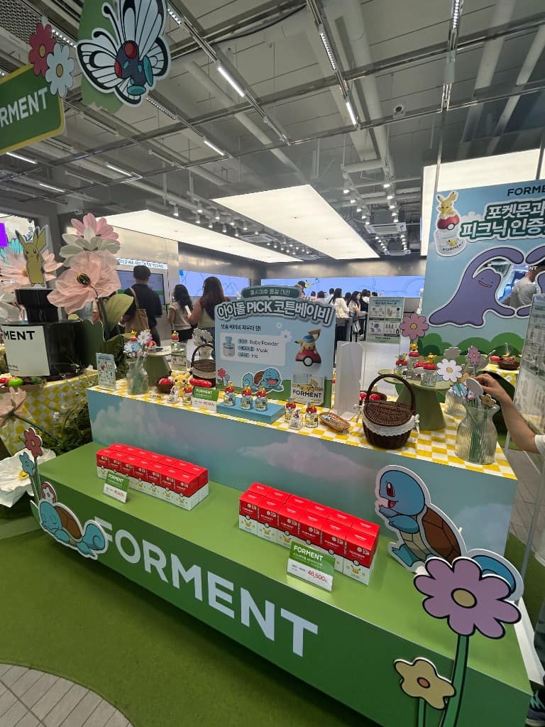 Pokemon collaboration pop-up zone inside Olive Young Hongdae Town